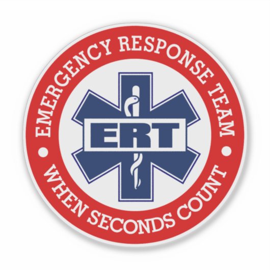 ERT-Notfallteam Aufkleber (Vorderseite)