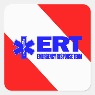 ERT - Notfallteam Quadratischer Aufkleber