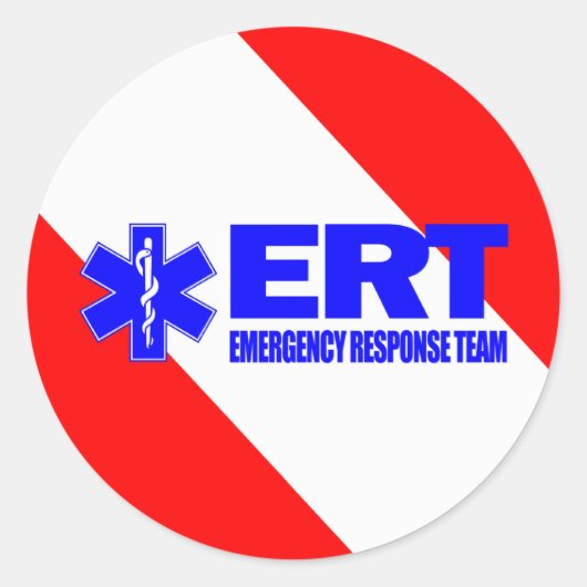 ERT - Notfallteam Runder Aufkleber (Vorderseite)