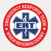 ERT-Notfallteam Runder Aufkleber (Vorderseite)