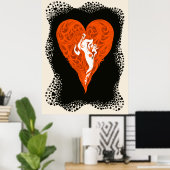 Erté - Aces Suite, Herz Poster (Heimbüro)