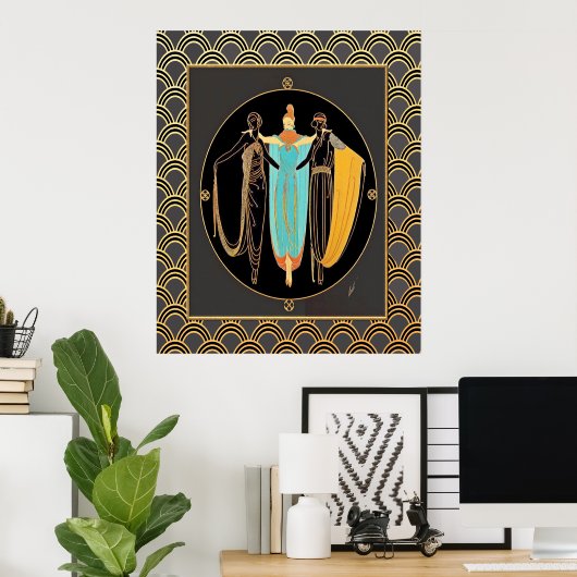 ERTE Art Deco Three Ladys Poster (Heimbüro)