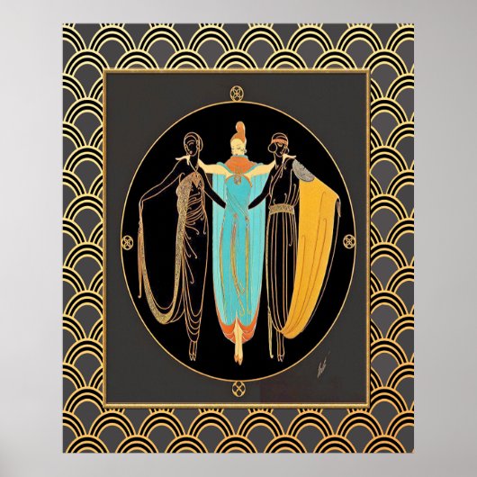 ERTE Art Deco Three Ladys Poster (Vorne)