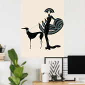 Erté - Auf der Theatersuite, Symphonie in Schwarz Poster (Heimbüro)