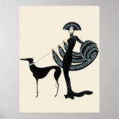 Erté - Auf der Theatersuite, Symphonie in Schwarz Poster (Vorne)