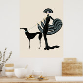 Erté - Auf der Theatersuite, Symphonie in Schwarz Poster (Küche)