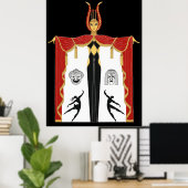 Erté - Broadway's in Fashion [Nachtversion] Poster (Heimbüro)