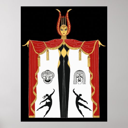 Erté - Broadway's in Fashion [Nachtversion] Poster (Vorne)