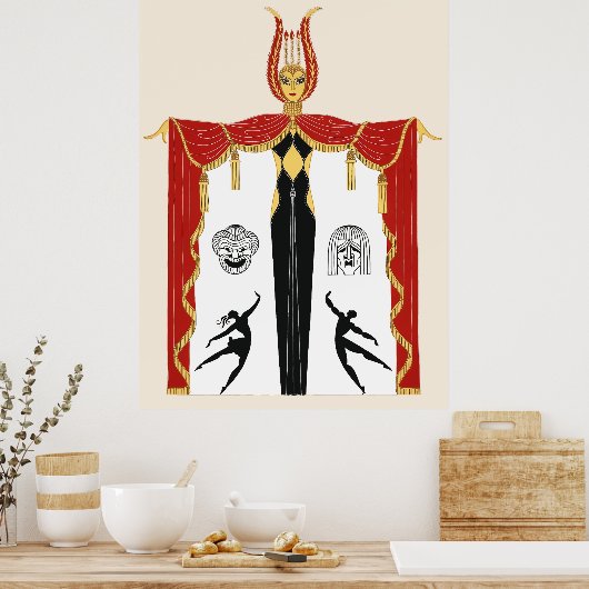 Erté - Broadway's in Mode Poster (Küche)