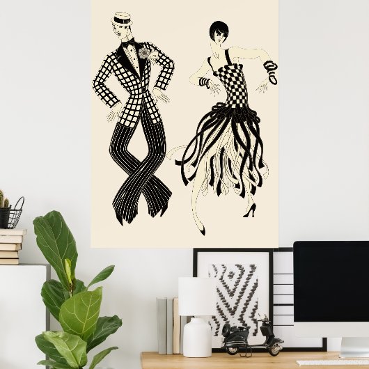 Erté - Charleston Couple Poster (Heimbüro)