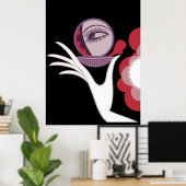 Erté - Compact Vanities, 1974 [schwarz] Poster (Heimbüro)