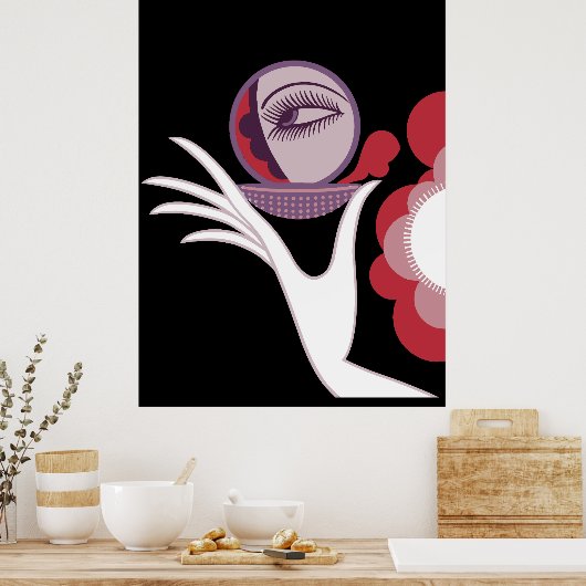 Erté - Compact Vanities, 1974 [schwarz] Poster (Küche)