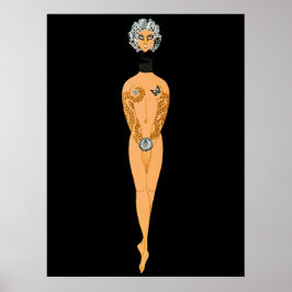 Erté - Der Brief I aus der Alphabet Suite, 1976 Poster