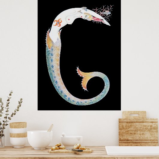 Erté - Der Buchstabe G aus der Alphabet Suite, 197 Poster (Küche)