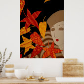 Erté - Die Jahreszeiten, Herbst [Nacht] Poster (Küche)