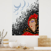 Erté - die Jahreszeiten, Winter Poster (Küche)