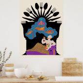 Erté - Die Sieben Todsöhne Suite, Gluttony Poster (Küche)
