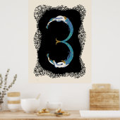 Erté - Die Zahlensuite, die Nummer 3 Poster (Küche)