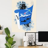 Erté - Die Zodiac Suite, Fische Poster (Heimbüro)