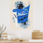 Erté - Die Zodiac Suite, Fische Poster (Küche)