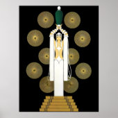 Erté - Emerald Vase [Nachtversion] Poster (Vorne)