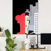 Erté - Figurentanz [Nachtversion] Poster (Heimbüro)
