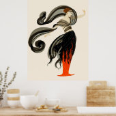 Erté - Flammen der Liebe Poster (Küche)