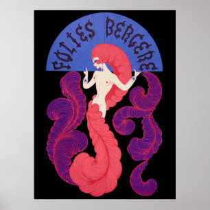 Erté - Folies Bergere [Nachtversion] Poster
