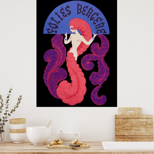 Erté - Folies Bergere [Nachtversion] Poster (Küche)