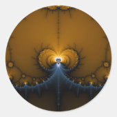 Erte - Fraktal Runder Aufkleber (Vorderseite)