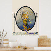 Erté - Frau und Satyr Poster (Küche)