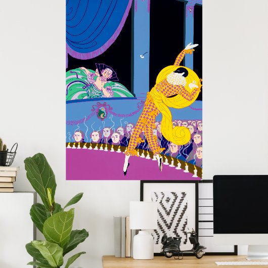 Erté - Harlequin Poster (Heimbüro)