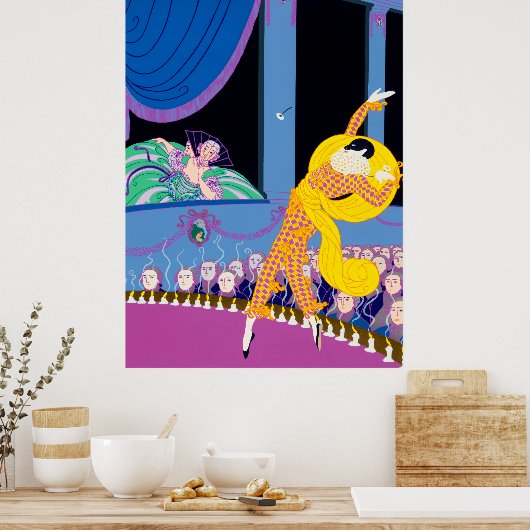 Erté - Harlequin Poster (Küche)