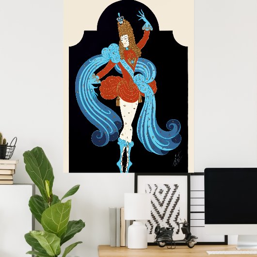 Erté - Kostüm für den bezaubernden Prinzen Poster (Heimbüro)