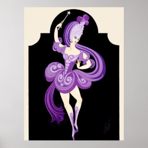 Erté - Kostüm für die Lilac-Fee im Schlaf Poster