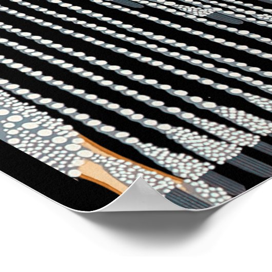 Erté - Les Bijoux de Perle [schwarz] Poster (Ecke)