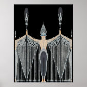 Erté - Les Bijoux de Perle [schwarz] Poster (Vorne)