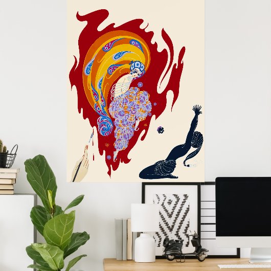 Erté - Orientalische Geschichte Poster (Heimbüro)