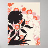 Erté - Schwarze Rose Poster (Vorne)