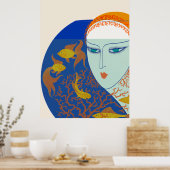 Erté - The 20ties Remembered Suite, Fish Bowl Poster (Küche)