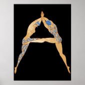 Erté - The Letter A von der Alphabet Suite, 1976 Poster (Vorne)