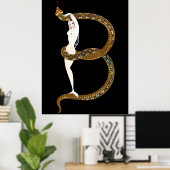 Erté - The Letter B aus der Alphabet Suite, 1976 Poster (Heimbüro)