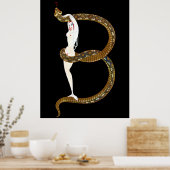Erté - The Letter B aus der Alphabet Suite, 1976 Poster (Küche)