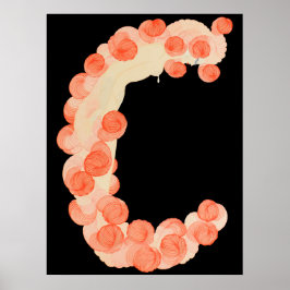 Erté - The Letter C von der Alphabet Suite, 1976 Poster