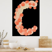 Erté - The Letter C von der Alphabet Suite, 1976 Poster (Küche)