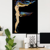 Erté - The Letter F von der Alphabet Suite, 1976 Poster (Heimbüro)