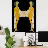 Erté - The Letter H aus der Alphabet Suite, 1976 Poster (Heimbüro)