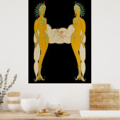 Erté - The Letter H aus der Alphabet Suite, 1976 Poster (Küche)