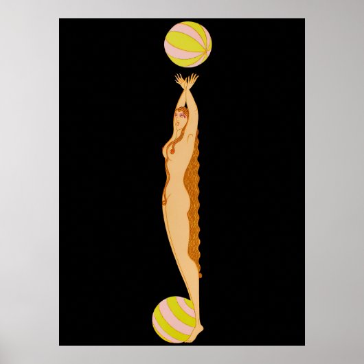 Erté - The Letter J aus der Alphabet Suite, 1976 Poster (Vorne)