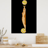 Erté - The Letter J aus der Alphabet Suite, 1976 Poster (Küche)